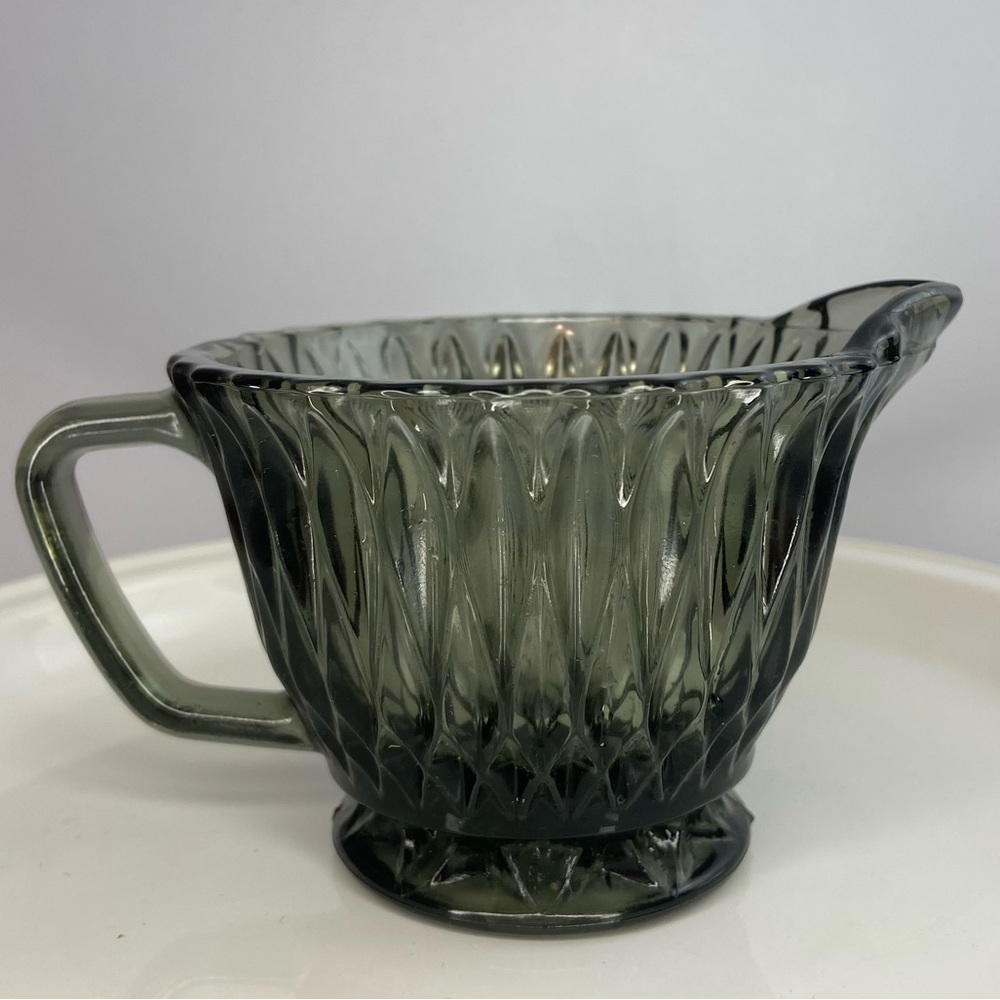 Vintage 1960s Libbey Glads Smoke Gray Creamer